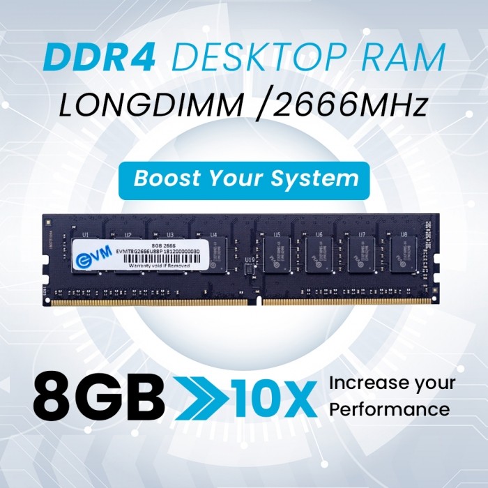 EVM 8GB DDR4 2666 DESKTOP RAM